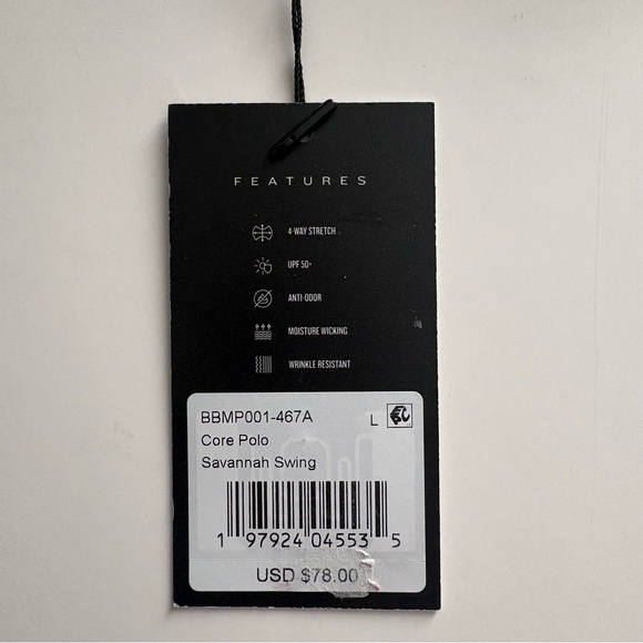 Men’s Bad Birdie Golf Savannah Swing Abstract Floral Performance Polo L MSRP $78 - Picture 4 of 7